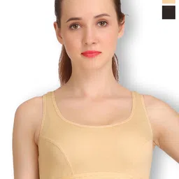 SELFCARE Pack Of 2 Full Coverage Non Padded Activewear Workout Bra - All Day Comfort-picture-9