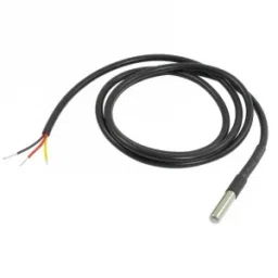 DS18B20 Water Proof Temperature Probe – Black (1m) Original Chip-26