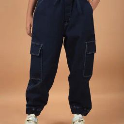 Crimsoune Club Navy Blended Loose Fit Jeans-image-98