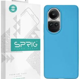 Sprig Liquid Silicone Back Cover for Oppo Reno10 Pro 5G (Blue)-image-66