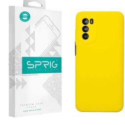 Sprig Liquid Silicone Back Cover for MOTOROLA G52 (Yellow)-image-83