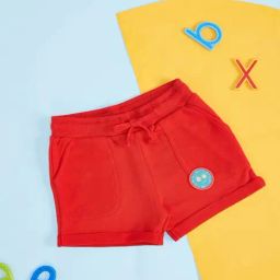 Pantaloons Baby Kids Red Cotton Applique Shorts-picture-45
