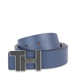 Tommy Hilfiger Navy & Tan Struer Leather Reversible Belt-image-70