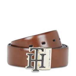 Tommy Hilfiger Tan & Navy Taastrup Leather Reversible Belt-image-9