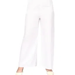 Aarika Kids White Solid Palazzos-image-31