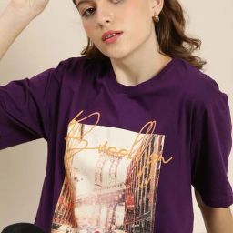 Dillinger Purple Printed T-Shirt-image-65