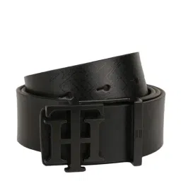 Tommy Hilfiger Black & Brown Leather Reversible Belt for Men-image-89