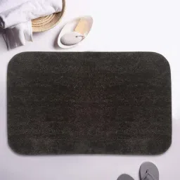 BIANCA Ultra-Soft Fluffy Bath Mat With Non-Slip Rubber Backing -1pc Medium (plush) solid-brown image 1