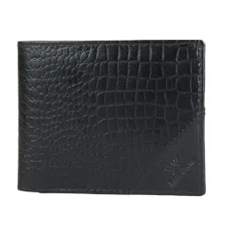 Aditi Wasan Black Animal Effect Leather Bi-Fold Wallet for Men-36