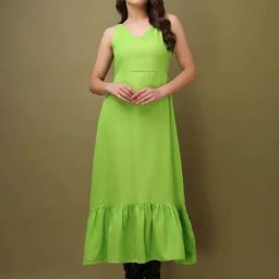 Purvaja Green Regular Fit Dress-image-69