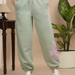 Sweet Dreams Green Regular Fit Solid Trackpants-image-7