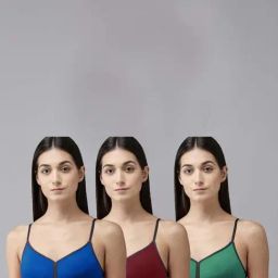 AROUSY Green & Blue Cotton T-Shirt Bra - Pack Of 3-picture-20