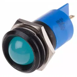 RS PRO Blue Panel Mount Indicator 230V AC, Mounting Hole Size 22 mm, IP Rating IP67, Model No 208510-24