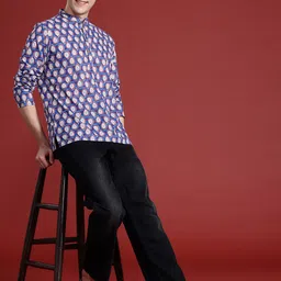 Anouk Pure Cotton Printed Mandarin Collar Kurta-image-87
