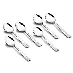 FnS Venice Silver Stainless Steel Dinner Spoon - Set of 6-40