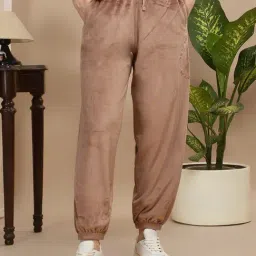 Sweet Dreams Beige Regular Fit Solid Trackpants-image-86