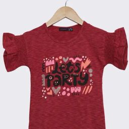 ZIAMA Kids Rust Printed Top-image-51