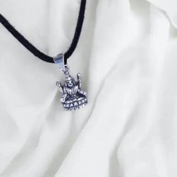 Taraash 92.5 Sterling Silver Saraswati Thread Pendant For Kids-image-17