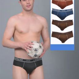 Dollar Lehar Assorted Cotton Regular Fit Briefs - Pack Of 5-32