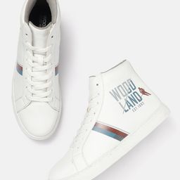 Woodland Men Brand Logo Printed Mid-Top Sneakers-picture-50