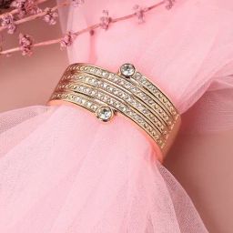 Sohi Embellished Lined Golden Bracelet for Women & Girls-43