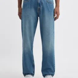 Pepe Jeans Sky Blue Cotton Relaxed Fit Jeans-picture-18