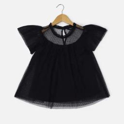 Allen Solly Kids Black Cotton Textured Pattern Top-image-96