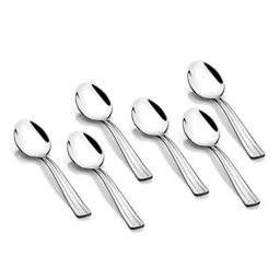 FnS Venice Silver Stainless Steel Tea Spoon - Set of 6-100