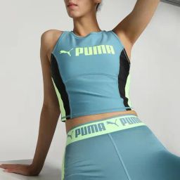 Puma Blue Logo Print Tank Top-image-92