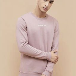 Fame Forever By Lifestyle Mauve Regular Fit Printed Sweatshirt-picture-5