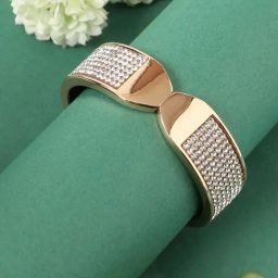 Sohi Oval Tip Silver & Golden Bracelet for Women & Girls-37