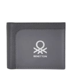 United Colors of Benetton Aloise Grey Leather Solid Bi-Fold Wallet-picture-5