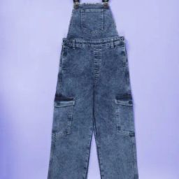 KiddoPanti Boys Blue Denim Dungaree-image-72