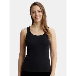 Jockey 1535 Women Super Combed Cotton Rib Fabric Inner Tank Top - Black-picture-25