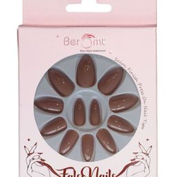 BEROMT Set Of 16 Salon Finish Press On Nail Tip With Application Kit - Shade- 459-4
