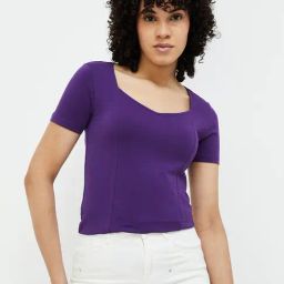 Ginger by Lifestyle Purple Cotton Regular Fit Top-image-29
