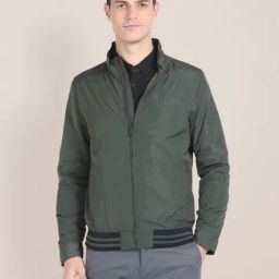 U.S. Polo Assn. Sage Green Regular Fit Wind Cheater-29
