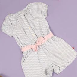 Nino Bambino Kids White Striped Jumpsuit-image-19