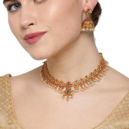 Priyaasi Floral Multicolored Necklace Set-23
