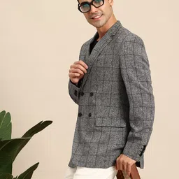 Mast & Harbour Checked Single-Breasted Blazer-image-60