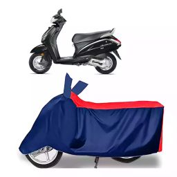 Auto Pearl Two Wheeler Cover with Bag for Honda Activa 4G, Red & Blue-picture-15