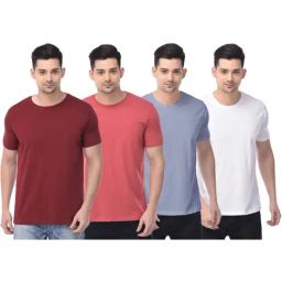 Color Capital Multicolored Regular Fit T-Shirt - Pack of 4-picture-14