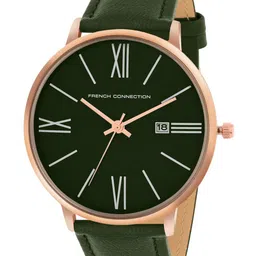 French Connection Men Dial & Leather Straps Analogue Watch FCN00048H-48