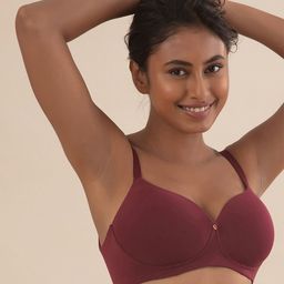 NYKD Solid Lightly Padded Cotton Underwired Medium Coverage Bra - NYB094-10