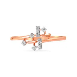 Mia By Tanishq Nature's Finest 14k Rose Gold Linear Glam Diamond Ring-image-63