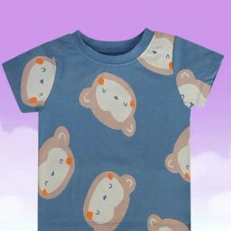 MINIKLUB Boys Blue Printed T-Shirt-image-78