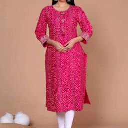 Miravan Pink Straight Printed Kurta-picture-21
