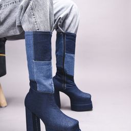 TRYME Women Full Length Block Heel Boots-image-94