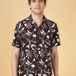 People by Pantaloons Brown Cotton Regular Fit Printed Shirt-picture-9