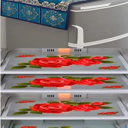LooMantha Set of 5 Printed Fridge Cover Mats-18